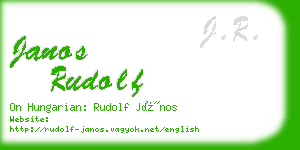 janos rudolf business card